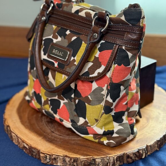 Relic by Fossil Carrie Retro Floral Satchel Bag - Picture 7 of 13